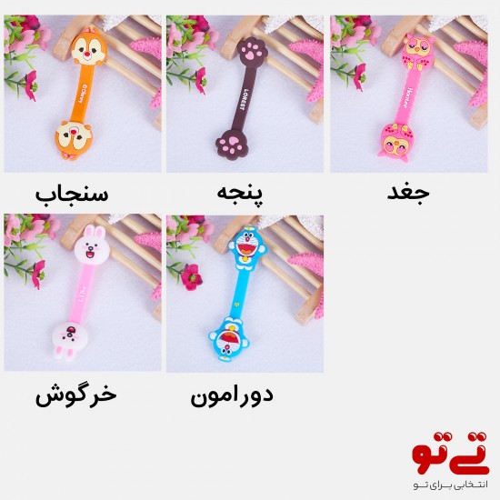 جمع کننده کابل دکمه ای با طرح های عروسکی و فانتزی