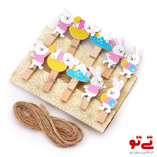 گیره چوبی خرگوش مدل2425