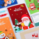 دفتر کریسمسی مدل درخت کریسمس، بابانوئل، گوزن، خرس و دختر کارتونی و فانتزی
