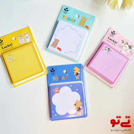 استیک نوت 50 برگ طرح حیوانات مدل2562