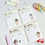 استیک نوت شطرنجی طرح دختر مدل2551