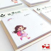 استیک نوت شطرنجی طرح دختر مدل2551