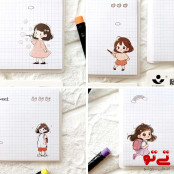 استیک نوت شطرنجی طرح دختر مدل2551