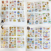 استیکر 6تایی طرح خرس و خرگوش بامزه مدل2594