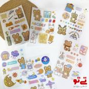 استیکر 6تایی طرح خرس و خرگوش بامزه مدل2594
