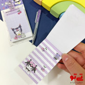 کاغذ یادداشت طرح کرومی همراه با کلیپس و خودکار مدل2654