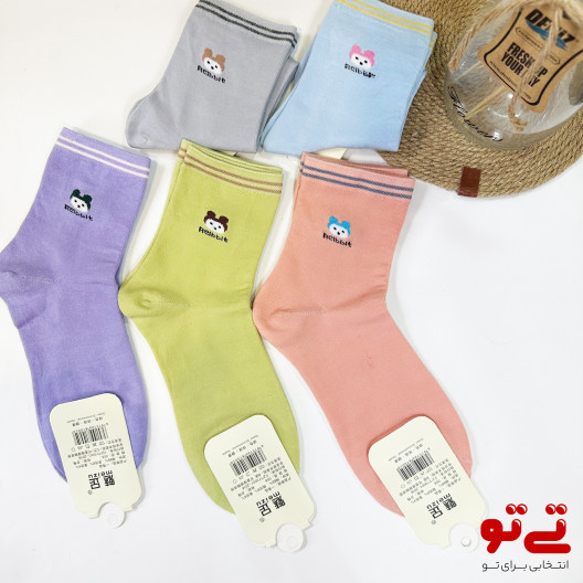 جوراب ساق دار طرح خرگوش مدل2589