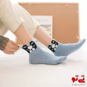 جوراب ساق دار طرح سگ مدل2564