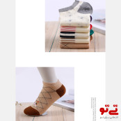 جوراب ساق کوتاه طرح گربه مدل 2474
