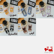 جوراب ساق کوتاه طرح گربه مدل2480