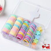 ست کش مو و کلیپس رنگی مدل2444