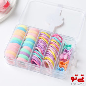 ست کش مو و کلیپس رنگی مدل2444