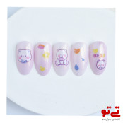 برچسب ناخن طرح بامزه مدل2531