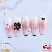 برچسب ناخن طرح گل مدل2502
