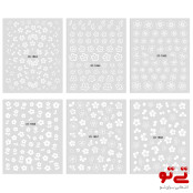 برچسب ناخن طرح گل مدل2502