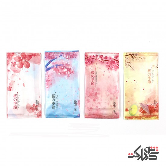 دستمال مرطوب 10 تایی طرح شکوفه گیلاس